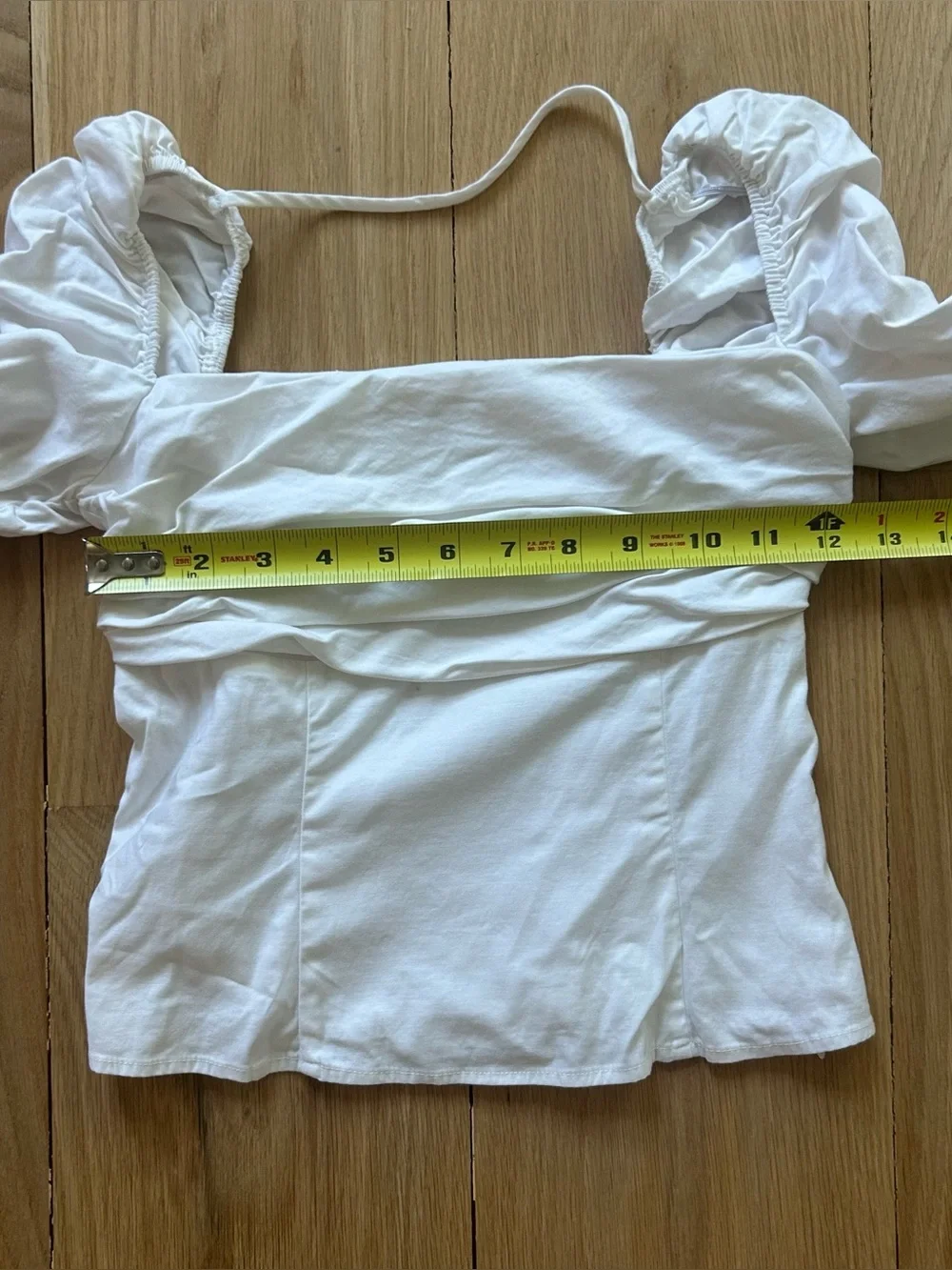 Reformation Kiki Ruched Puff Sleeve Top White Size 0